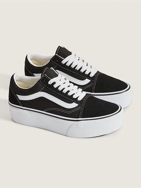 Vans Old Skool Black/White Classic Sneakers – Women’s 6
